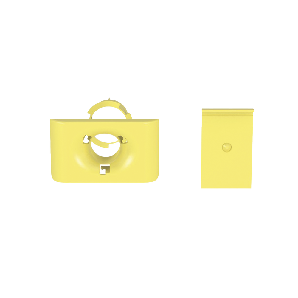 Accesorio de Salida a Tubo De 1.5 in (38 mm), Para Canaletas FiberRunner 4X4, 6X4, o 12X4, Color Amarillo