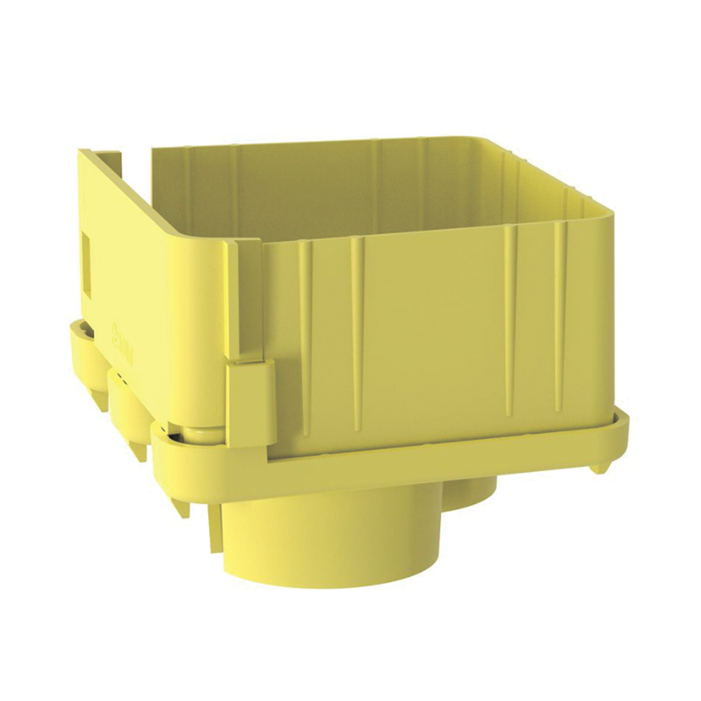 Tapa con 2 Salidas a Tubo de 1.5in (38mm), Para uso con Canaletas 4X4 FiberRunner™, Color Amarillo - Image 4