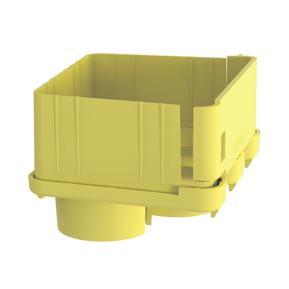Tapa con 2 Salidas a Tubo de 1.5in (38mm), Para uso con Canaletas 4X4 FiberRunner™, Color Amarillo - Image 3