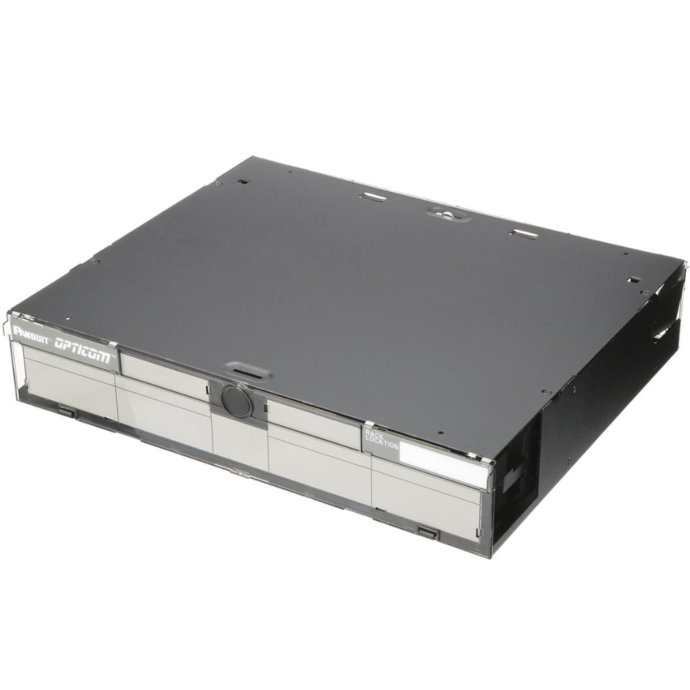 Panel de Distribución de Fibra Óptica, Acepta 6 Placas FAP o FMP, Bandeja Deslizable, Hasta 144 Fibras, Color Negro, 2UR - Image 2