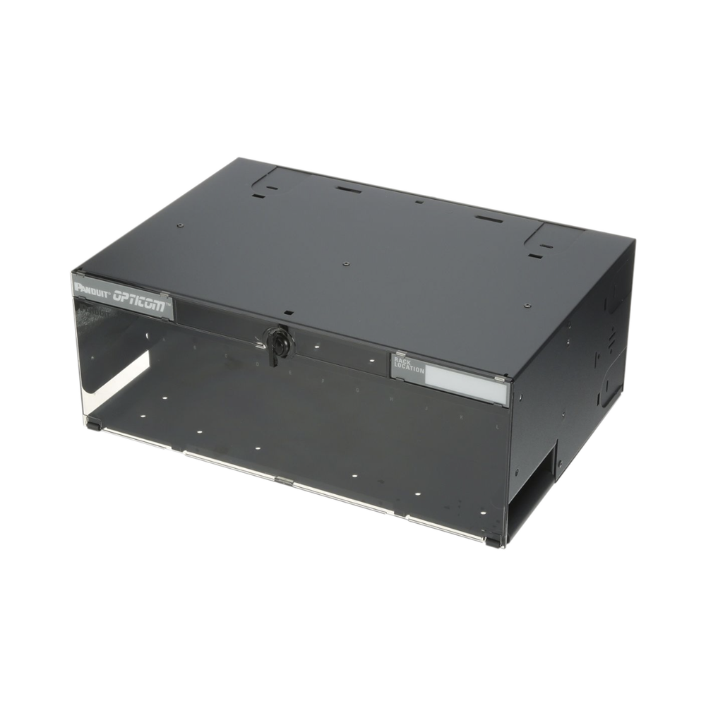 Panel de Distribución de Fibra Óptica, Acepta 12 Placas FAP o FMP, Bandeja Deslizable e Inclinable Hacia Abajo, Hasta 288 Fibras, Color Negro, 4UR - Image 2