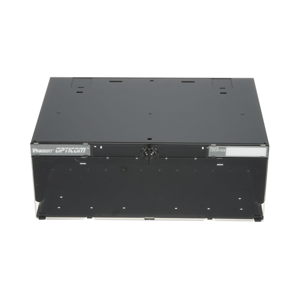 Panel de Distribución de Fibra Óptica, Acepta 12 Placas FAP o FMP, Bandeja Deslizable e Inclinable Hacia Abajo, Hasta 288 Fibras, Color Negro, 4UR - Image 3