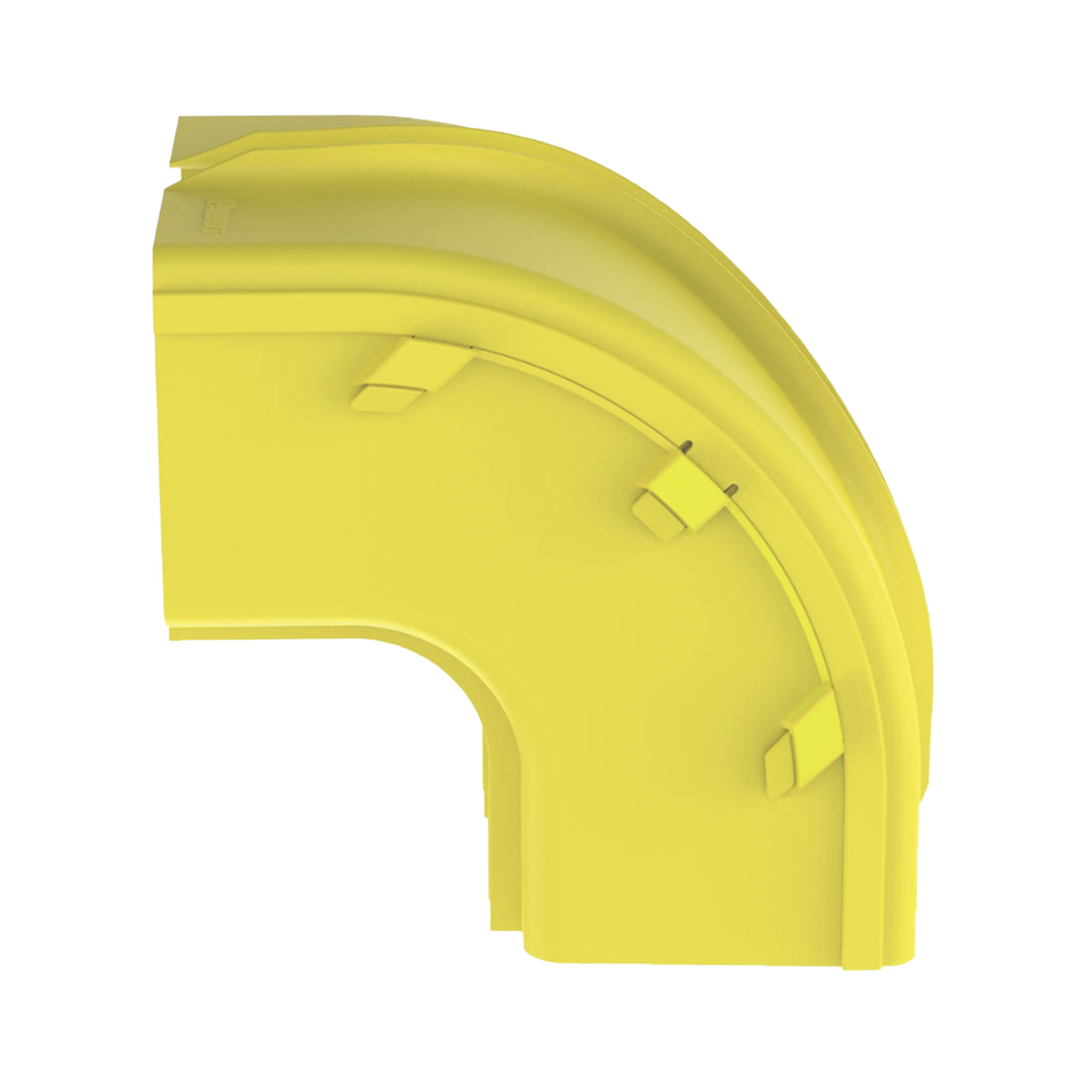 Bajada Vertical Exterior de 90º sin Tapa, Para uso con Canaletas 6X4 FiberRunner™, Color Amarillo - Image 2