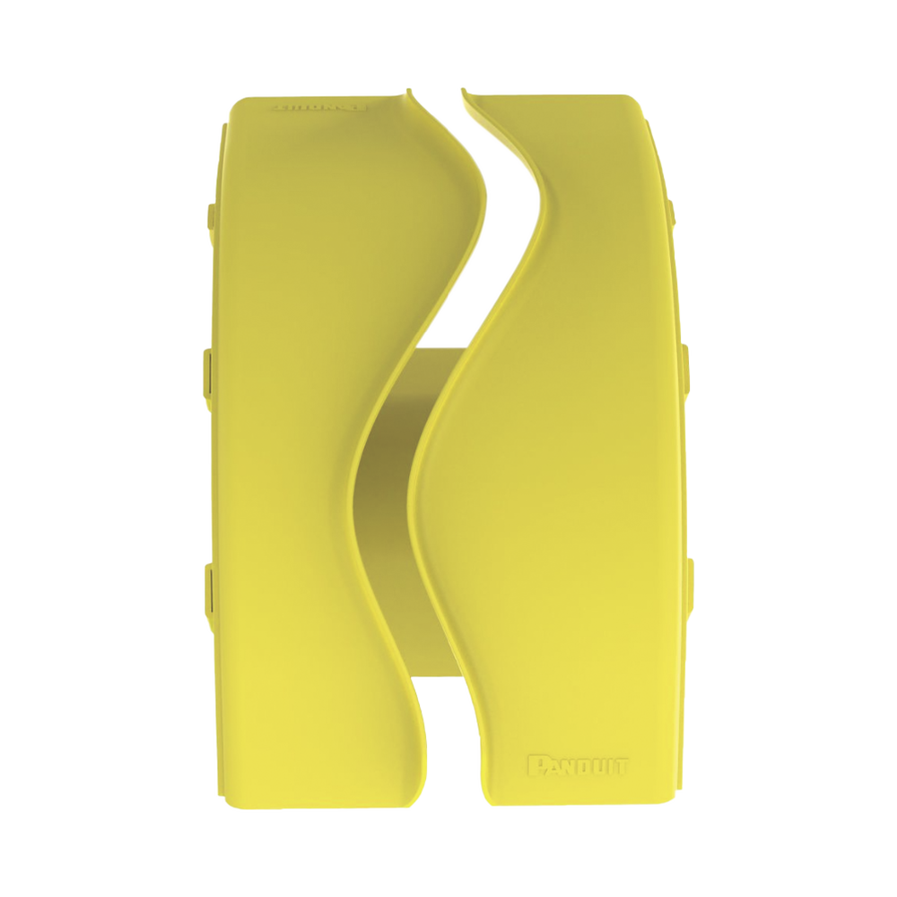 Bajada Vertical Exterior de 90º sin Tapa, Para uso con Canaletas 6X4 FiberRunner™, Color Amarillo - Image 3