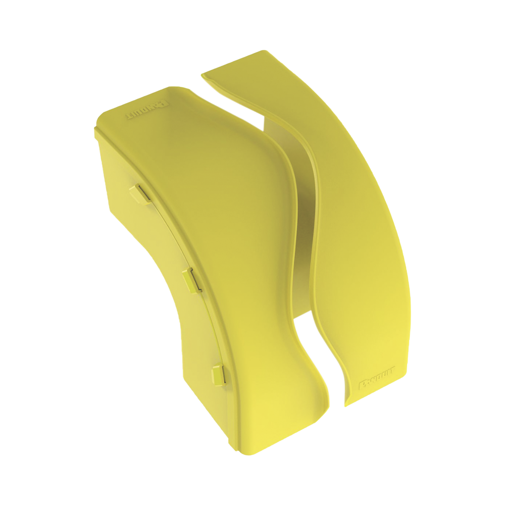 Bajada Vertical Exterior de 90º sin Tapa, Para uso con Canaletas 6X4 FiberRunner™, Color Amarillo - Image 4