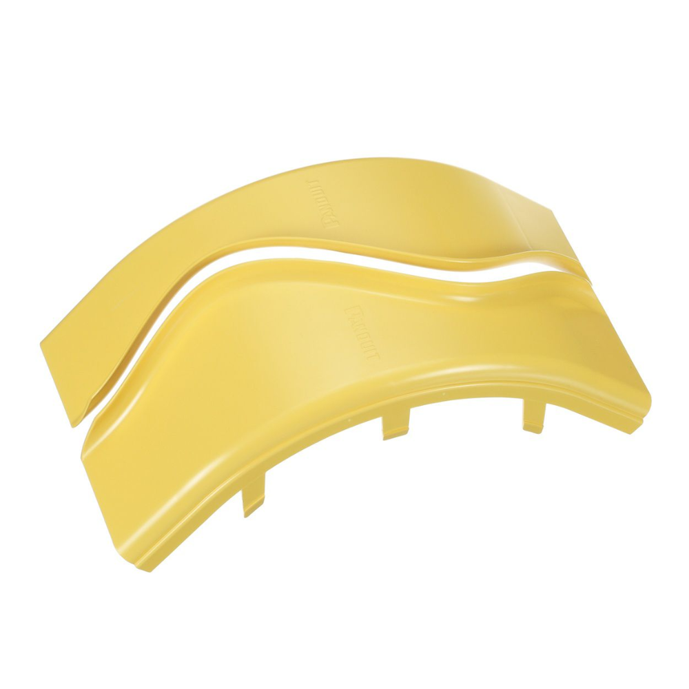 Tapa de Bajada Vertical Exterior de 90º, Para uso con Canaletas 4X4 FiberRunner™, Color Amarillo - Image 2