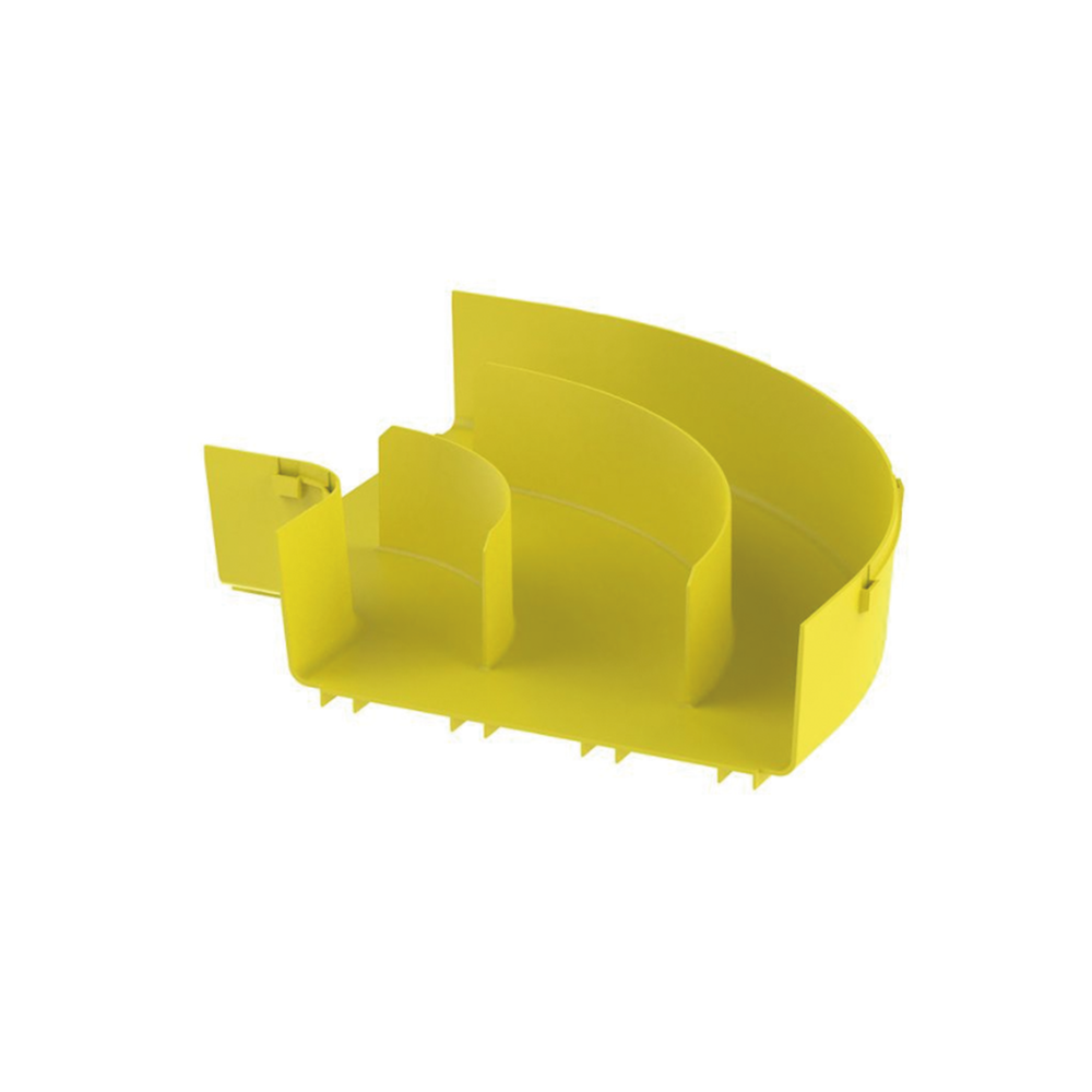 Ángulo Recto a 90º Horizontal, Para Canaletas FiberRunner™ 12X4, Color Amarillo - Image 3