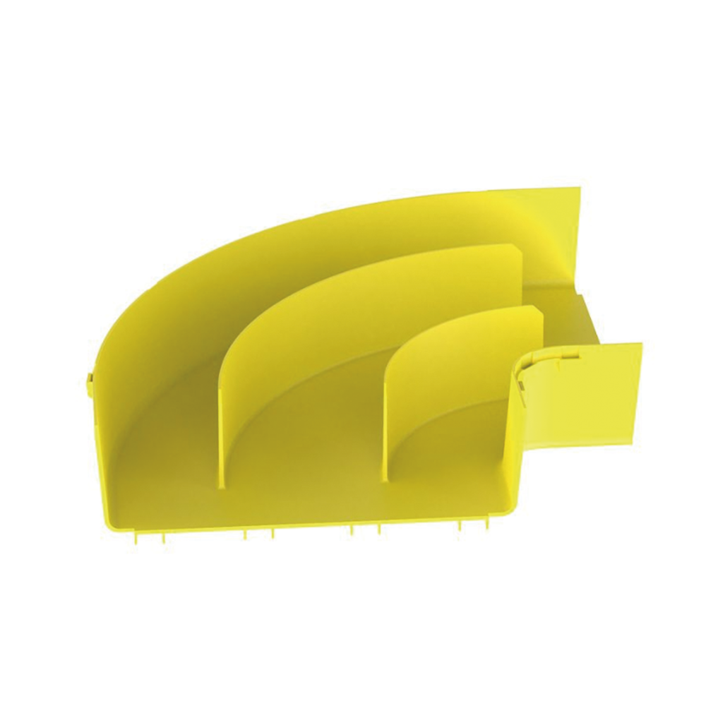 Ángulo Recto a 90º Horizontal, Para Canaletas FiberRunner™ 12X4, Color Amarillo - Image 4