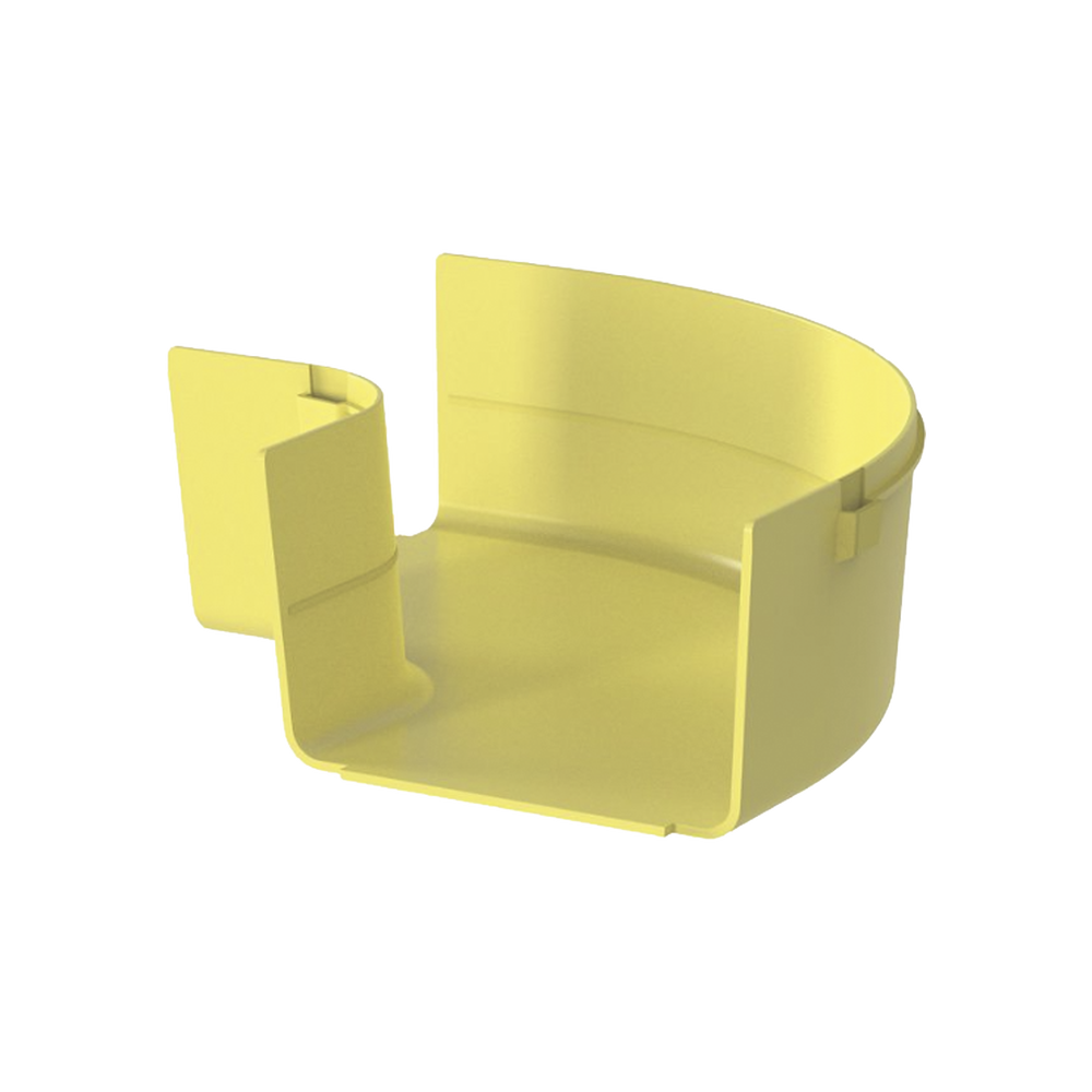 Ángulo Recto a 90º Horizontal, Para Canaletas FiberRunner™ 6X4, Color Amarillo - Image 3
