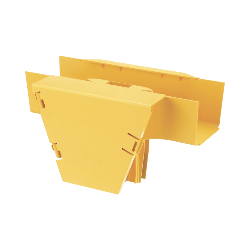 Accesorio en T con Conexión Horizontal y Bajada Vertical a 90º, Para Canaletas FiberRunner™ 4x4, Color Amarillo