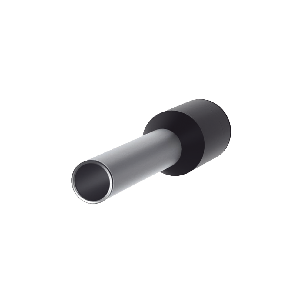 Ferrule Aislado PAN-TERM para Cable 16 AWG, Largo 16.5mm, DIN Color Negro. Paquete 500 Piezas