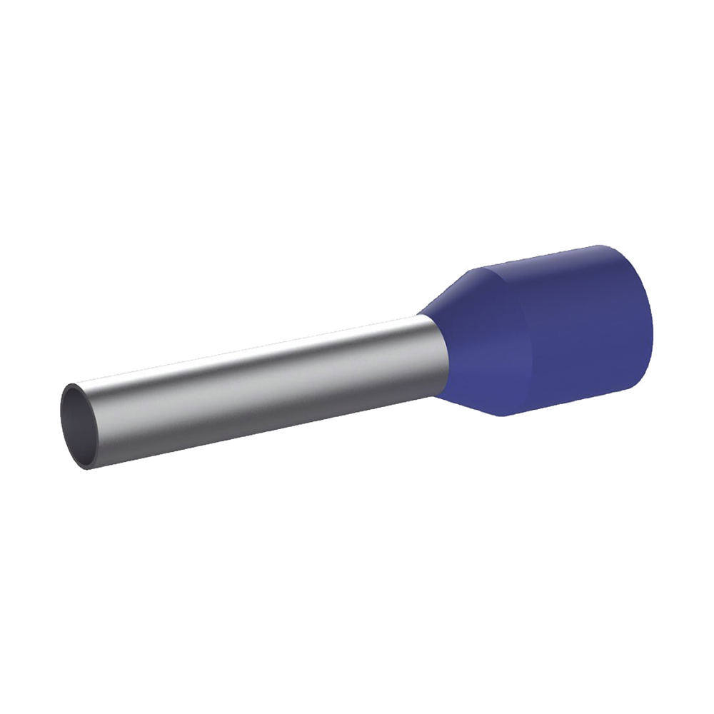 Ferrule Aislado PAN-TERM para Cable 14 AWG, Largo 12mm, DIN Color Azul. Paquete 500 Piezas - Image 3