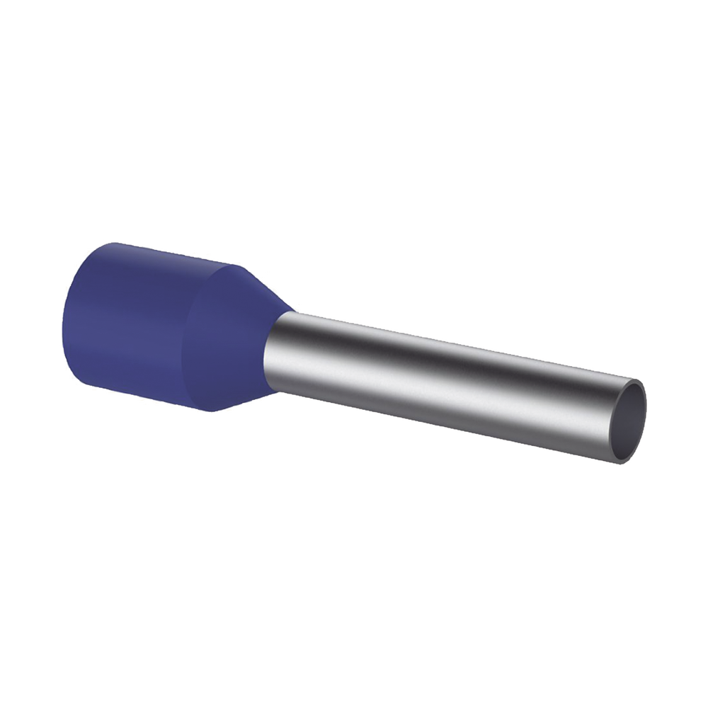 Ferrule Aislado PAN-TERM para Cable 14 AWG, Largo 12mm, DIN Color Azul. Paquete 500 Piezas - Image 4