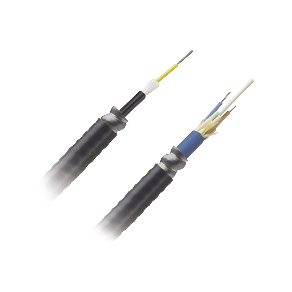 Cable de Fibra ?ptica de 12 Hilos, Monomodo OS2, Interior/Exterior, Armada, Loose Tube 250um, OFCR (Riser), Precio Por Metro