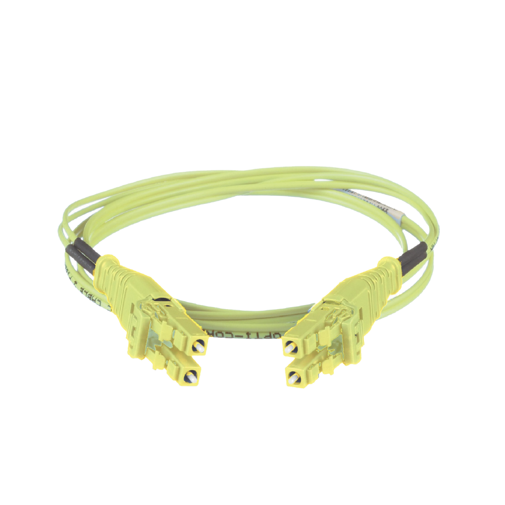 Jumper de Fibra ?ptica Multimodo 50/125 OM5, LC-LC Uniboot Duplex, LSZH, Color Verde Lima, 2 Metros (6.56 Pies)