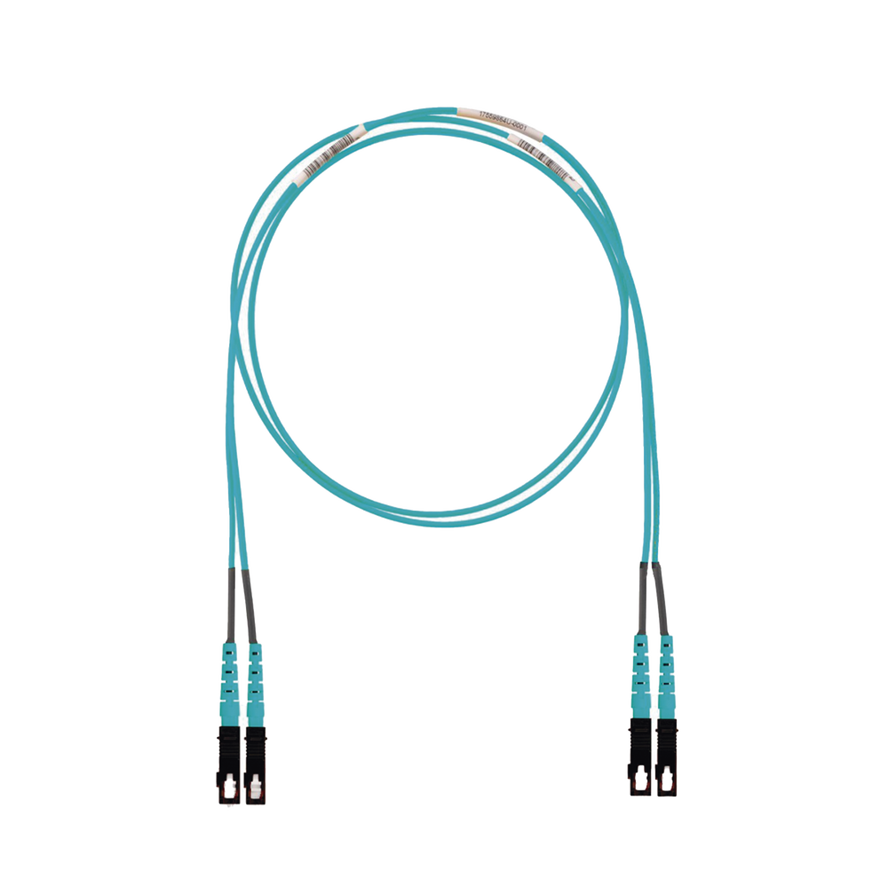 Jumper de Fibra Optica Multimodo 50/125 OM3, SC-SC Duplex, LSZH (Cero Hal?genos), Color Aqua, 2 Metros (6.56 Pies)