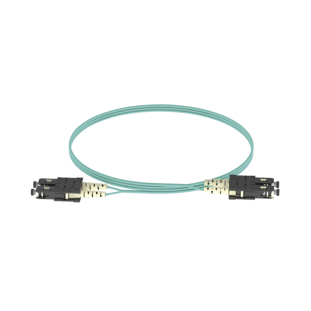 Jumper de Fibra Optica Multimodo 50/125 OM3, SC-SC Duplex, OFNR (Riser), Color Aqua, 2 Metros (6.56 Pies) - Image 2