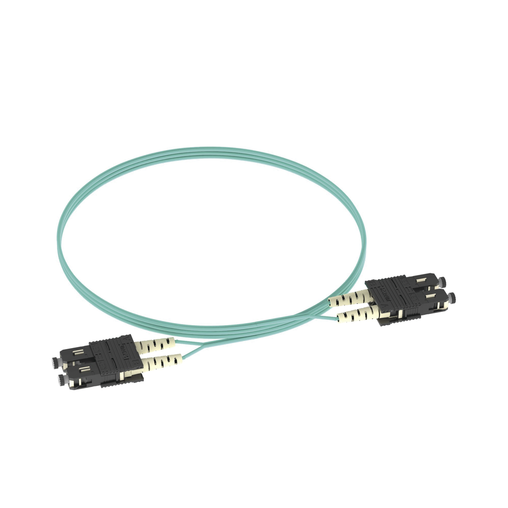 Jumper de Fibra Optica Multimodo 50/125 OM3, SC-SC Duplex, OFNR (Riser), Color Aqua, 2 Metros (6.56 Pies) - Image 3