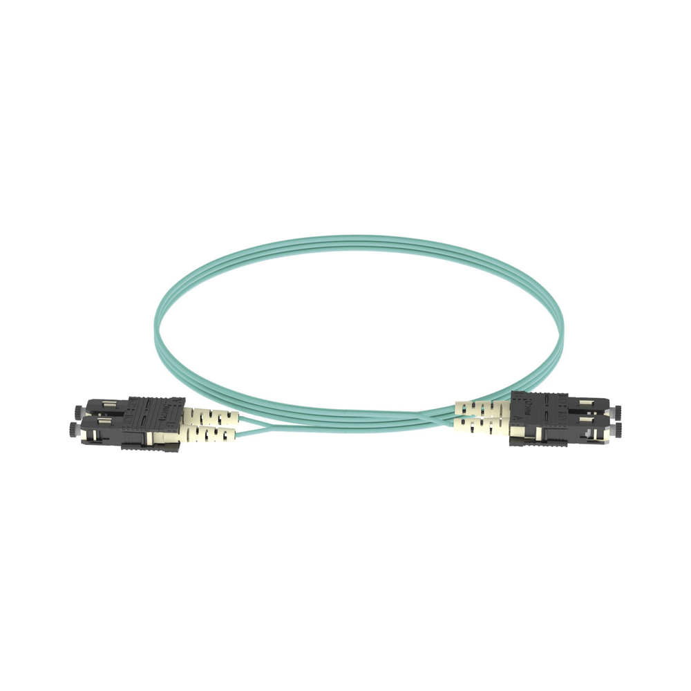 Jumper de Fibra Optica Multimodo 50/125 OM3, SC-SC Duplex, OFNR (Riser), Color Aqua, 3 Metros (9.84 Pies) - Image 2