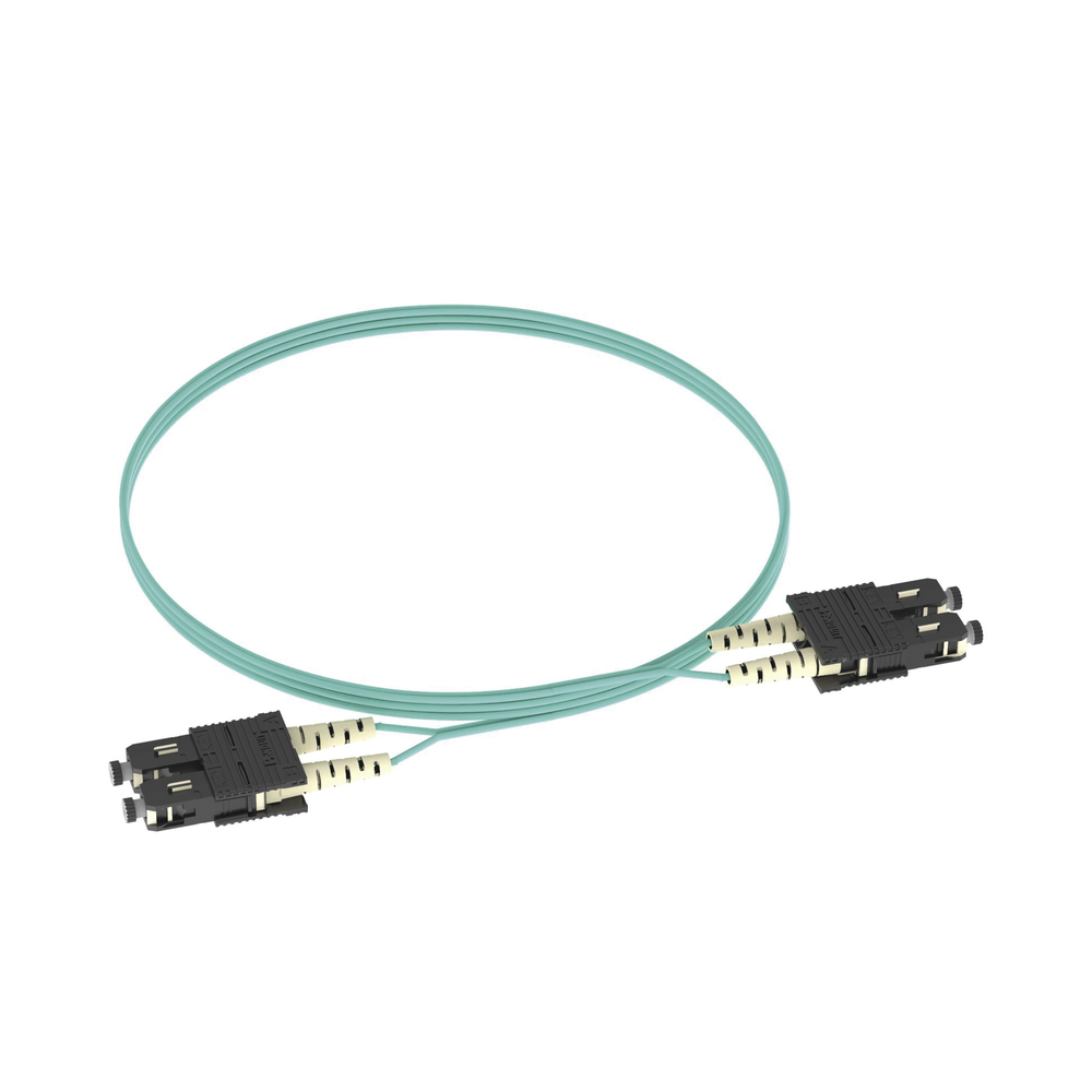 Jumper de Fibra Optica Multimodo 50/125 OM3, SC-SC Duplex, OFNR (Riser), Color Aqua, 3 Metros (9.84 Pies) - Image 3
