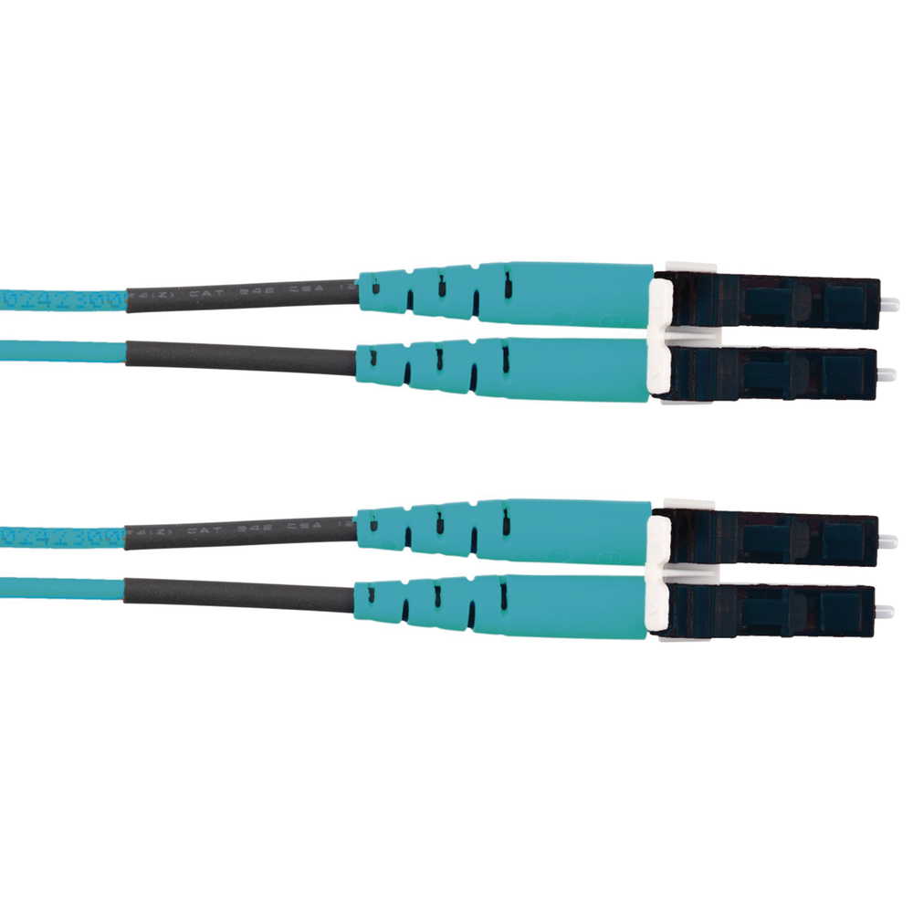 Jumper de Fibra Optica Multimodo 50/125 OM3, LC-LC Duplex, LSZH (Cero Hal?genos), Color Aqua, 3 Metros (9.84 Pies) - Image 2