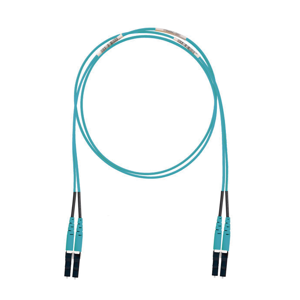 Jumper de Fibra ?ptica Multimodo 50/125 OM3, LC-LC Duplex, LSZH (Cero Hal?genos), Color Aqua, 5 Metros (16.40 Pies)