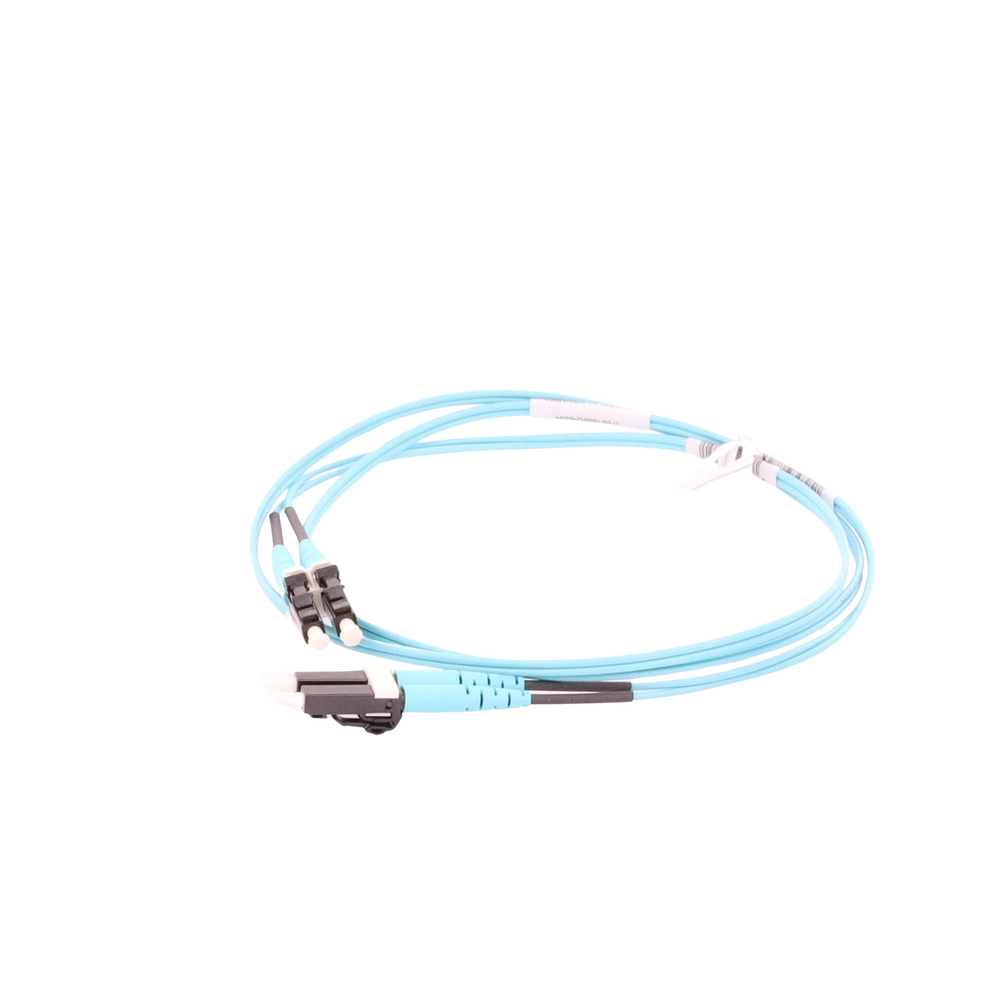 Jumper de Fibra Optica Multimodo 50/125 OM3, LC-LC Duplex, OFNR (Riser), Color Aqua, 1 Metro (3.28 Pies) - Image 2