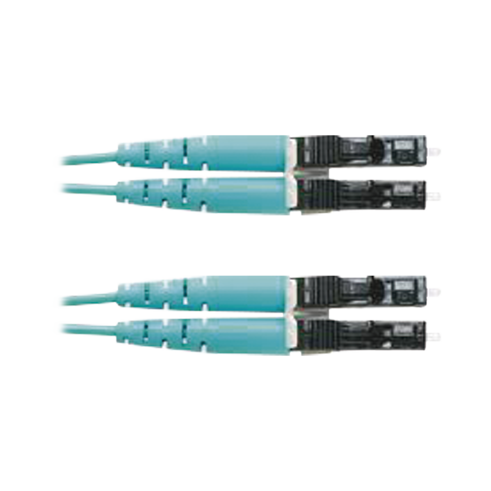 Jumper de Fibra Optica Multimodo 50/125 OM3, LC-LC Duplex, OFNR (Riser), Color Aqua, 3 Metros (9.84 Pies) - Image 2