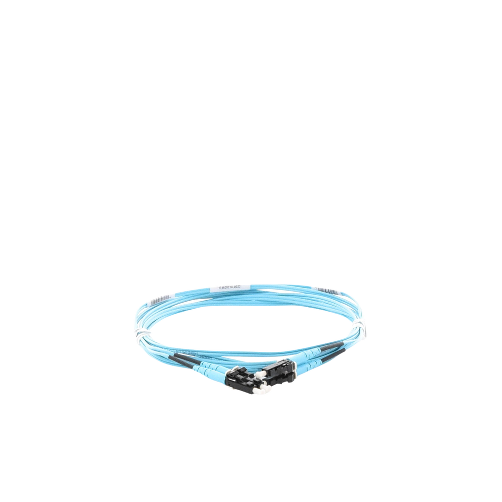 Jumper de Fibra Optica Multimodo 50/125 OM3, LC-LC Duplex, OFNR (Riser), Color Aqua, 3 Metros (9.84 Pies) - Image 3