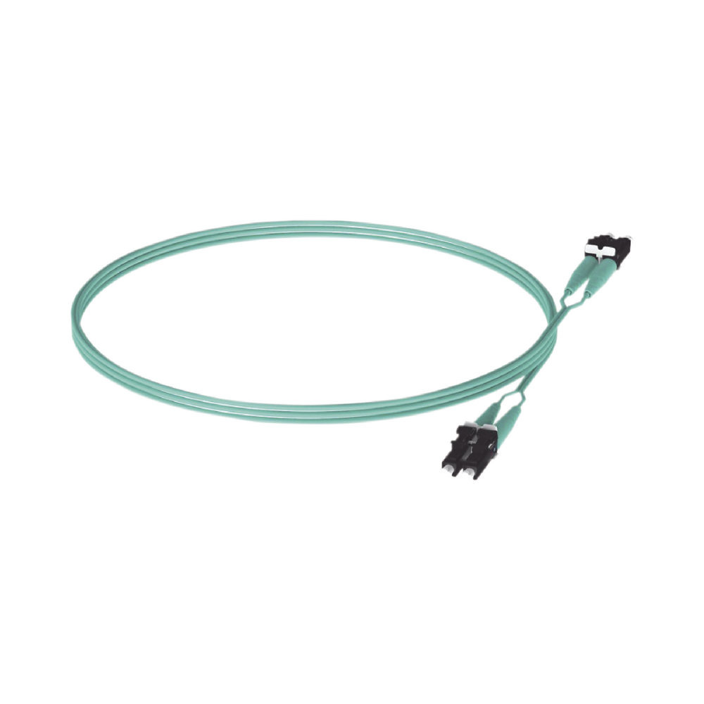 Jumper de Fibra Optica Multimodo 50/125 OM3, LC-LC Duplex, OFNR (Riser), Color Aqua, 5 Metros (16.40 Pies) - Image 4