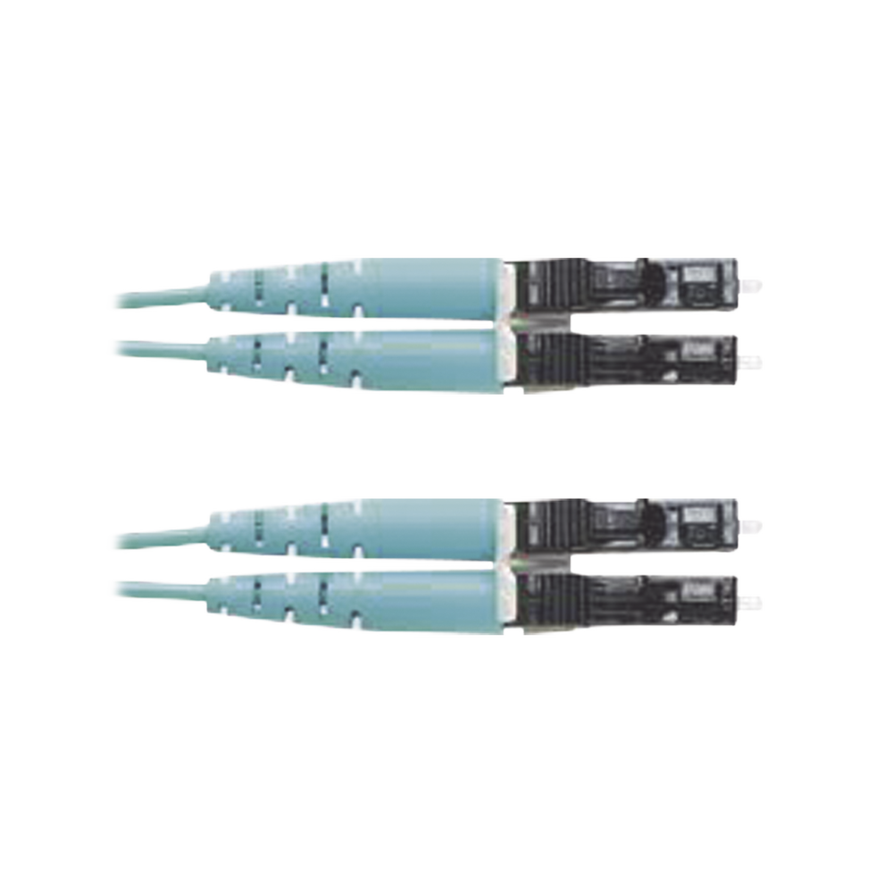 Jumper de Fibra Optica Multimodo 50/125 OM3, LC-LC Duplex, OFNR (Riser), Color Aqua, 25 Metros (82.02 Pies) - Image 2