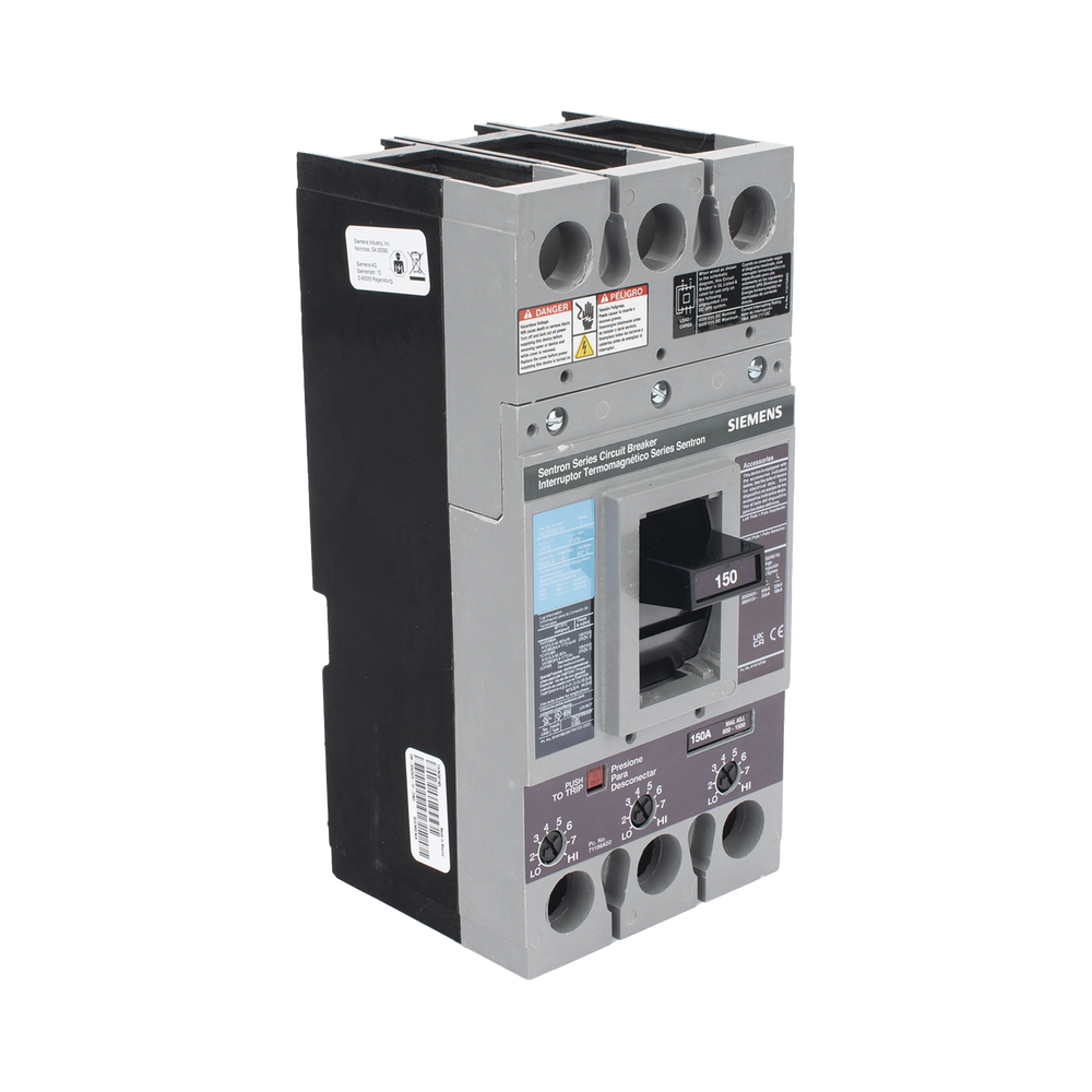 Interruptor Termomagnético 600V 3X150A, Con zapatas principales. - Image 3