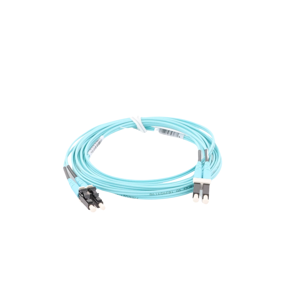 Jumper de Fibra Optica Multimodo 50/125 OM4, LC-LC Duplex, OFNR (Riser), Color Aqua, 3 Metros (9.84 Pies) - Image 2