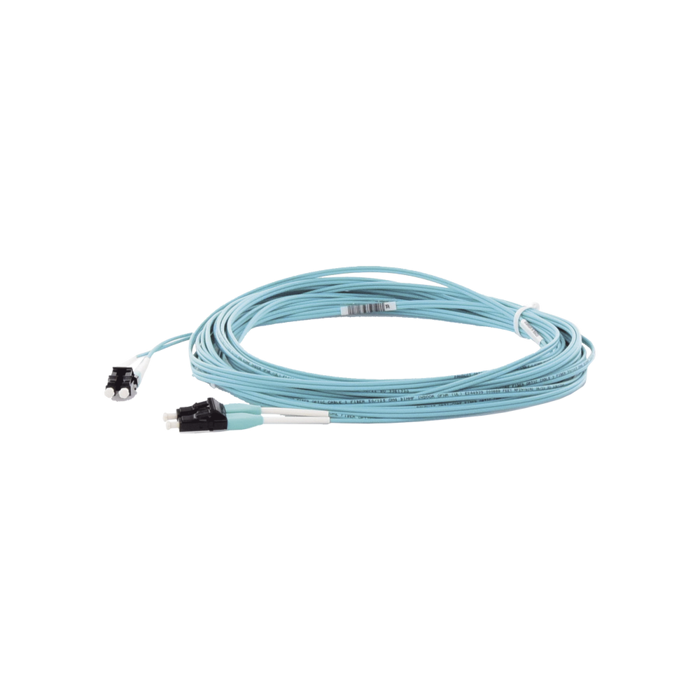 Jumper de Fibra Optica Multimodo 50/125 OM4, LC-LC Duplex, OFNR (Riser), Color Aqua, 10 Metros (32.81 Pies) - Image 3