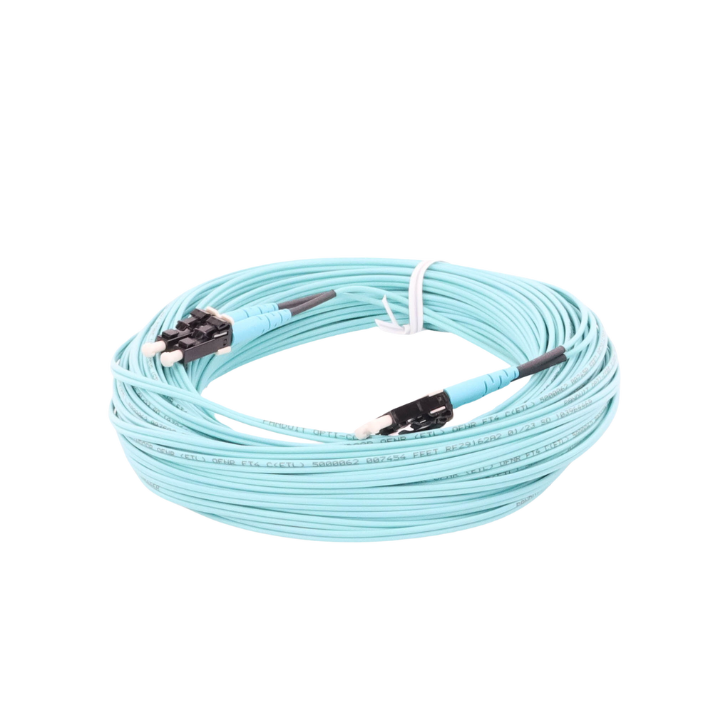 Jumper de Fibra Optica Multimodo 50/125 OM4, LC-LC Duplex, OFNR (Riser), Color Aqua, 20 Metros (65.62 Pies) - Image 5