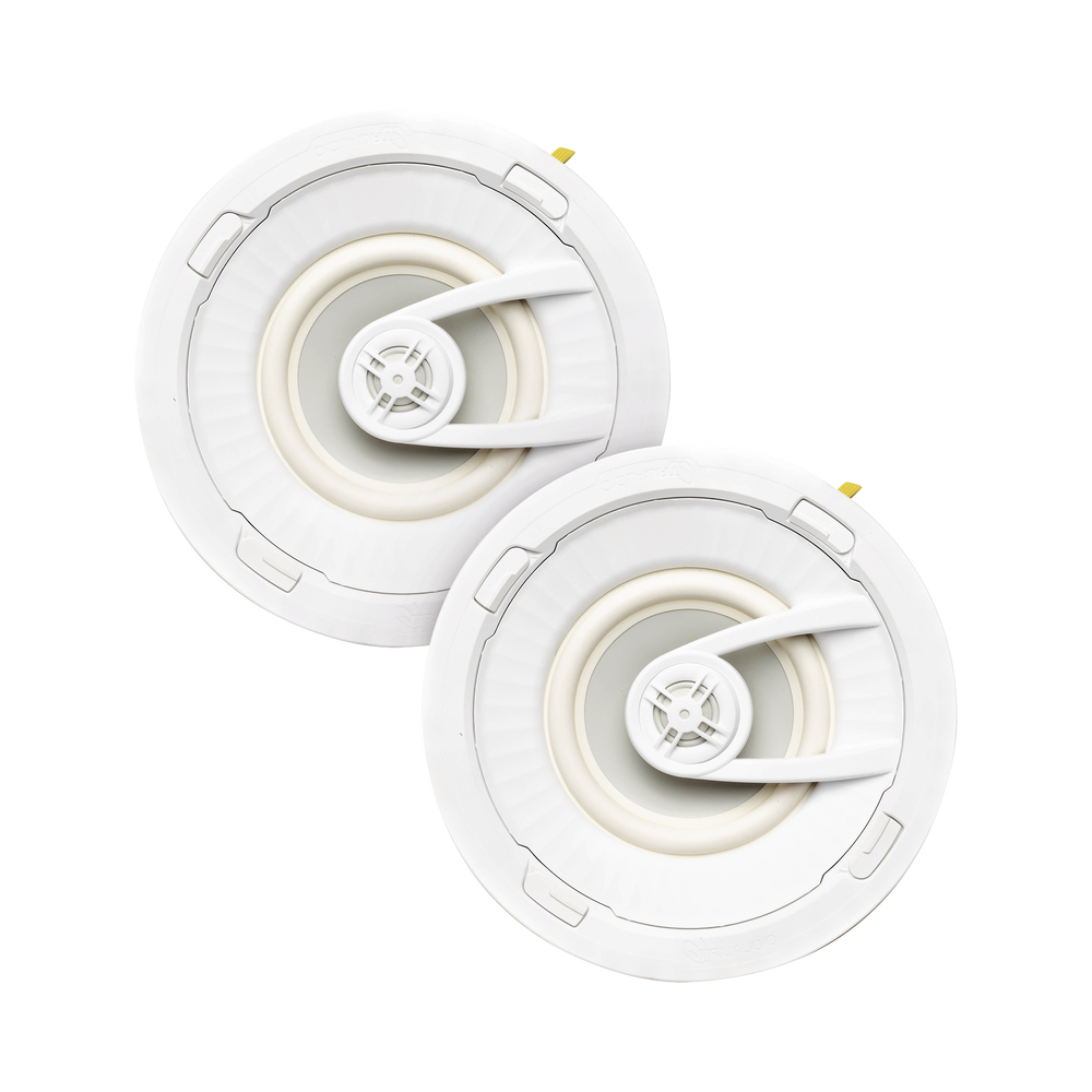 PAR de altavoces de 7 " | montaje de Techo | Diseño TruGrip | Instalacion Sin Herramientas | Woofer de Polipropileno Blanco con Quick Connect