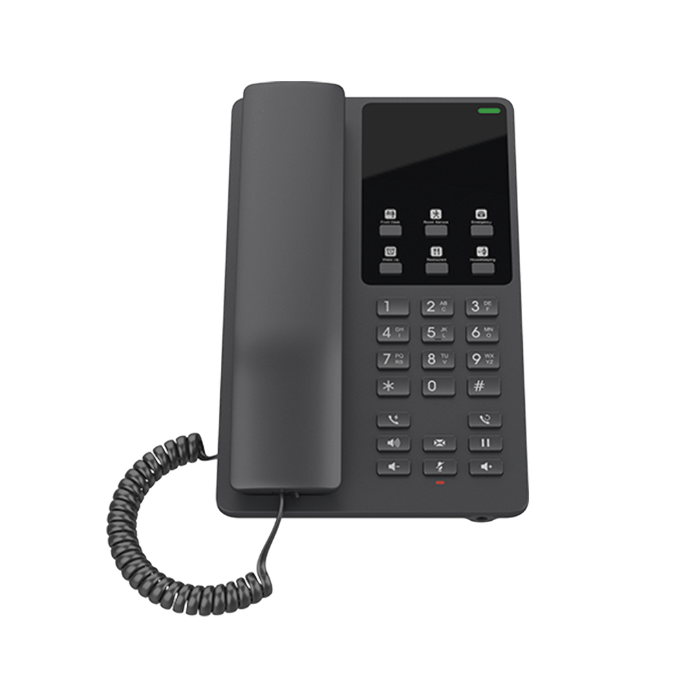 Teléfono IP Hotelero Wi-Fi, 2 líneas SIP con 2 cuentas, codec Opus, IPV4/IPV6, color negro, con gestión en la nube GDMS - Image 3