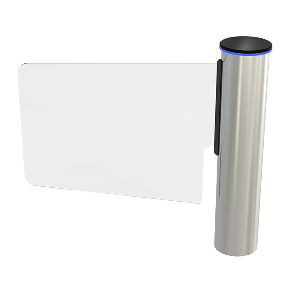 Torniquete Tipo Ala o Bandera Fabricado en Acero Inoxidable 304 con Hoja de Cristal Templado / Acceso Bidireccional con Corona LED