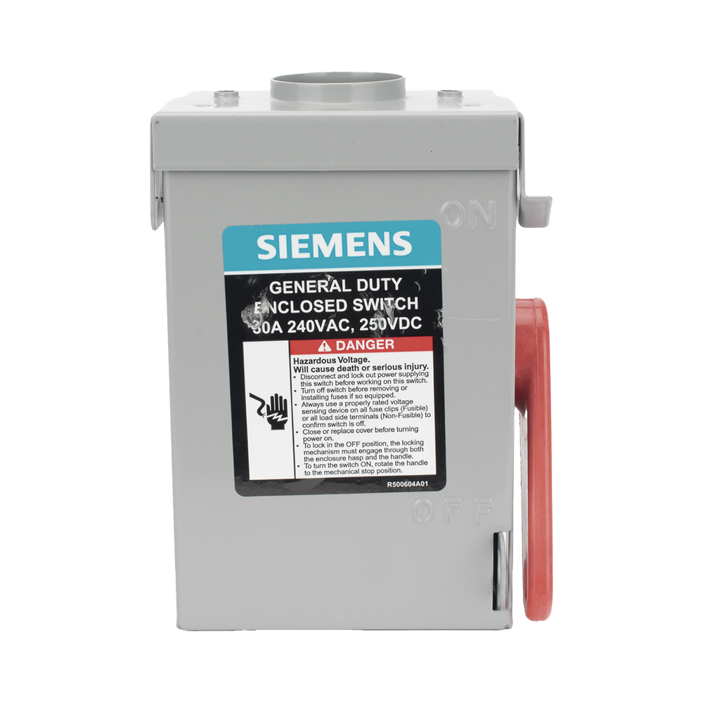 Interruptor de seguridad cerrado de doble ruptura. Interruptor de serie A, 2 polos, 2 hilos sin fusible, uso general. Nema 3R - Image 2