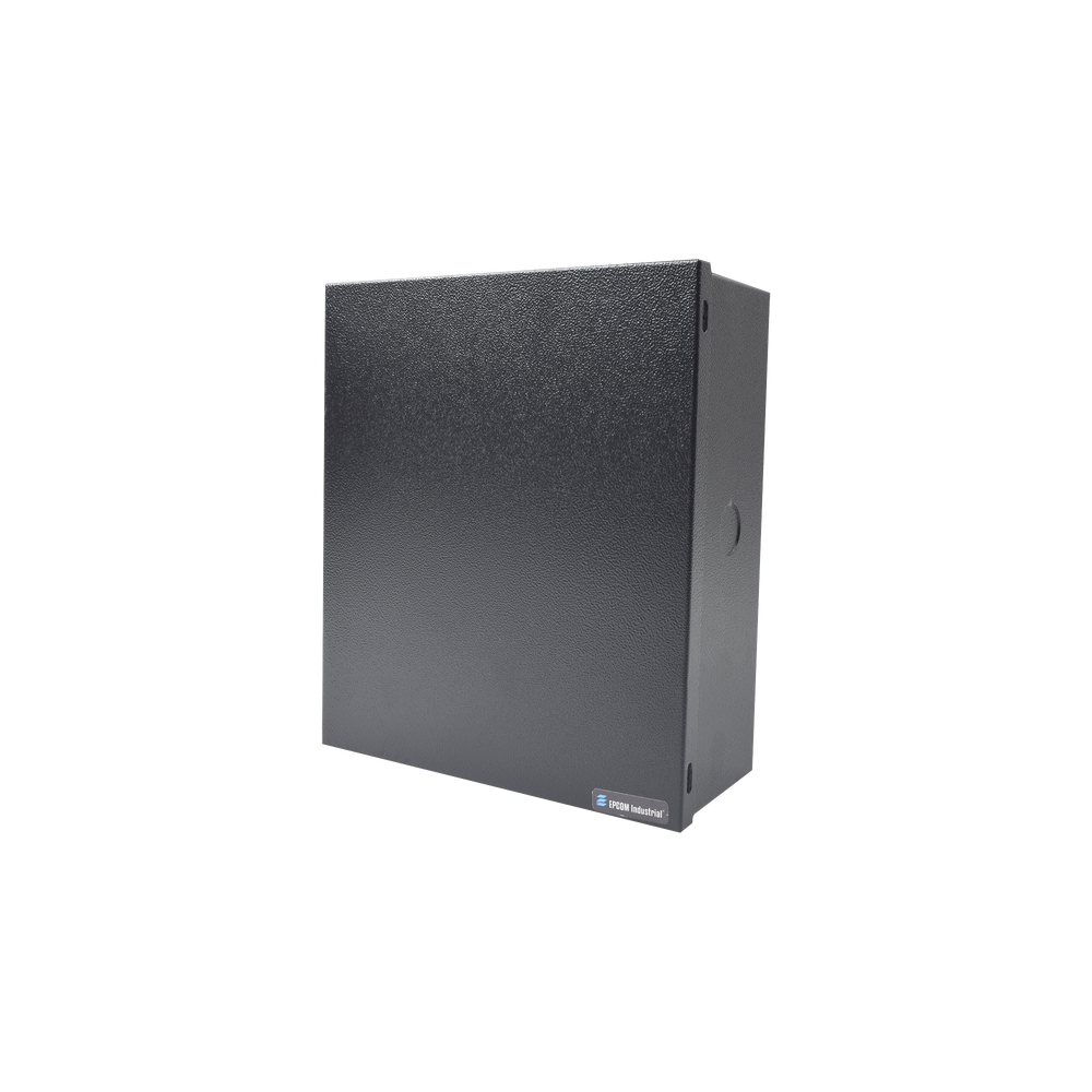 Gabinete para Fuente Línea PRO y SYSRMTXT, con preparación para instalar panel SP400 o serie runner.