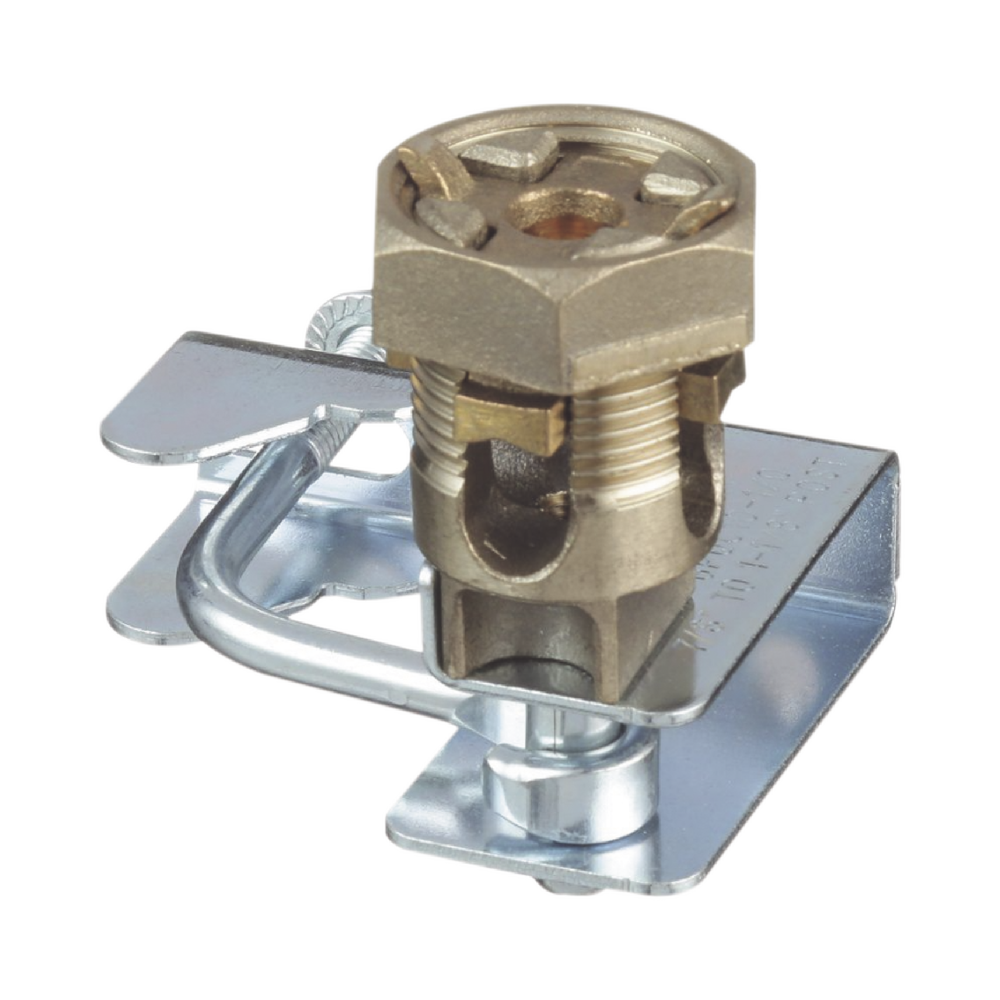 Abrazadera para Tierra Física en Base de Piso Falso, para Cables de 6 a 1/0 AWG. Para Pedestales Cuadrados de 7/8" y Circulares de 1" a 1 1/8" - Image 2