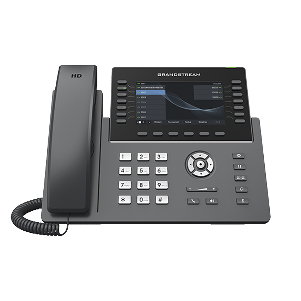 Teléfono IP Wi-Fi, Grado Operador, 14 líneas SIP con 6 cuentas, pantalla LCD 5", puertos Gigabit, Bluetooth, PoE, codec Opus, IPV4/IPV6 con gestión en la nube GDMS - Image 2