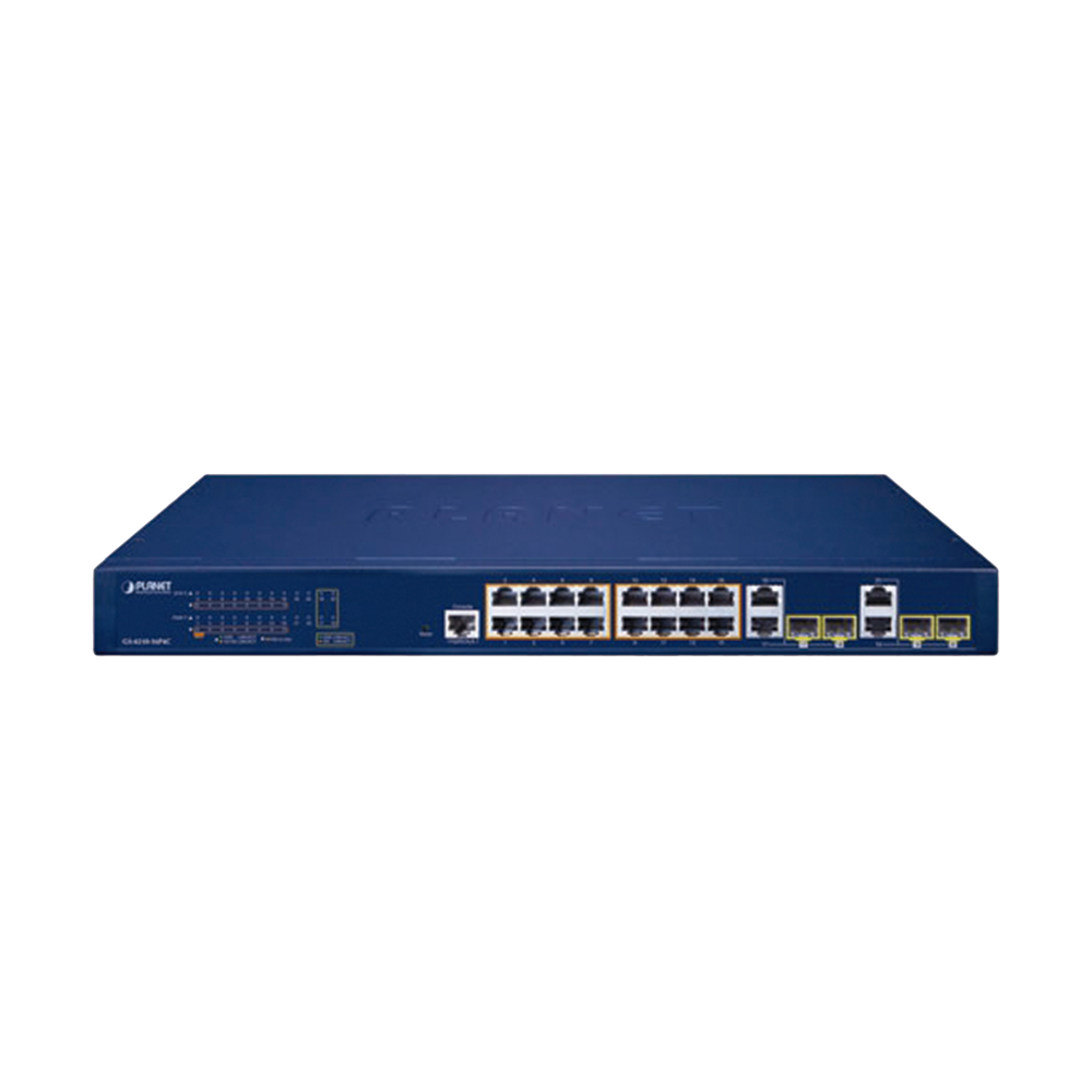 Switch Administrable PoE Capa 2 de 16 Puertos 10/100/1000 Mbps 802.3af/at, 4 Puertos SFP Gigabit, Hasta 240 W - Image 2