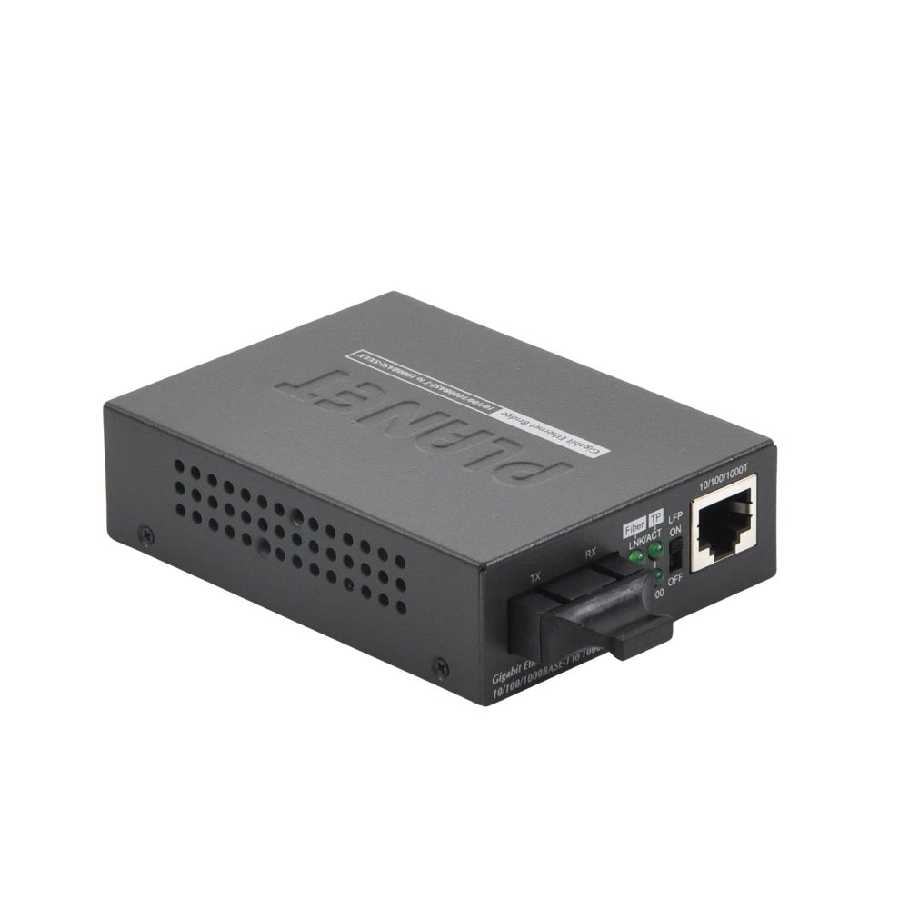 Convertidor de Medios UTP/ Fibra Óptica de 1000 Mbps, Multi-Modo, Hasta 550 m, Conector SC