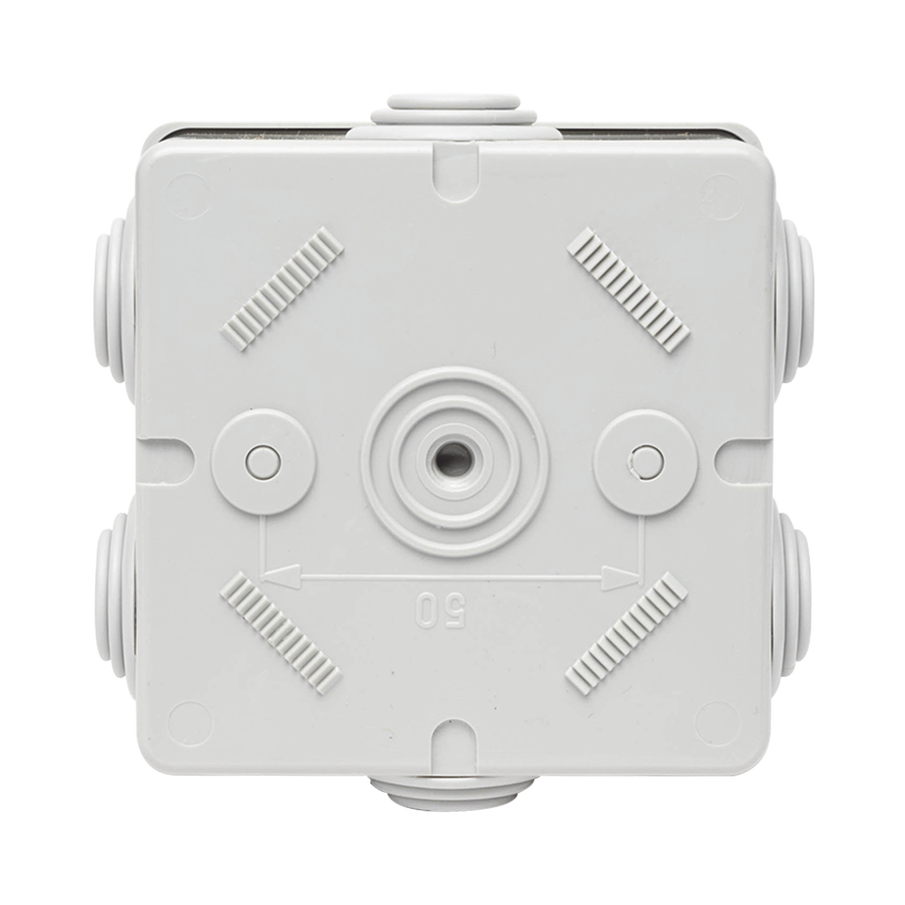 Caja Estanca de PVC Para Derivación y Conexión, 6 Entradas, Tapa a Presión, 80×80×40 mm (Mayor Área Interna, Uso Exterior IP44, Material que no Propaga el Fuego y Libre de Hálogenos - Image 4