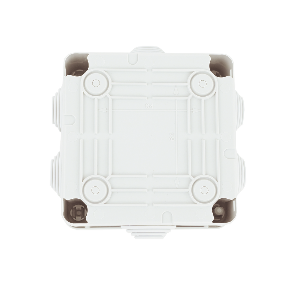 Caja Estanca de PVC Para Derivación y Conexión, 6 Entradas, Tapa con Tornillo de 1/4" de Vuelta, 100x100x50 mm (Área Interna), Uso Exterior IP55, Material que no Propaga el Fuego y Libre de Hálogenos - Image 6