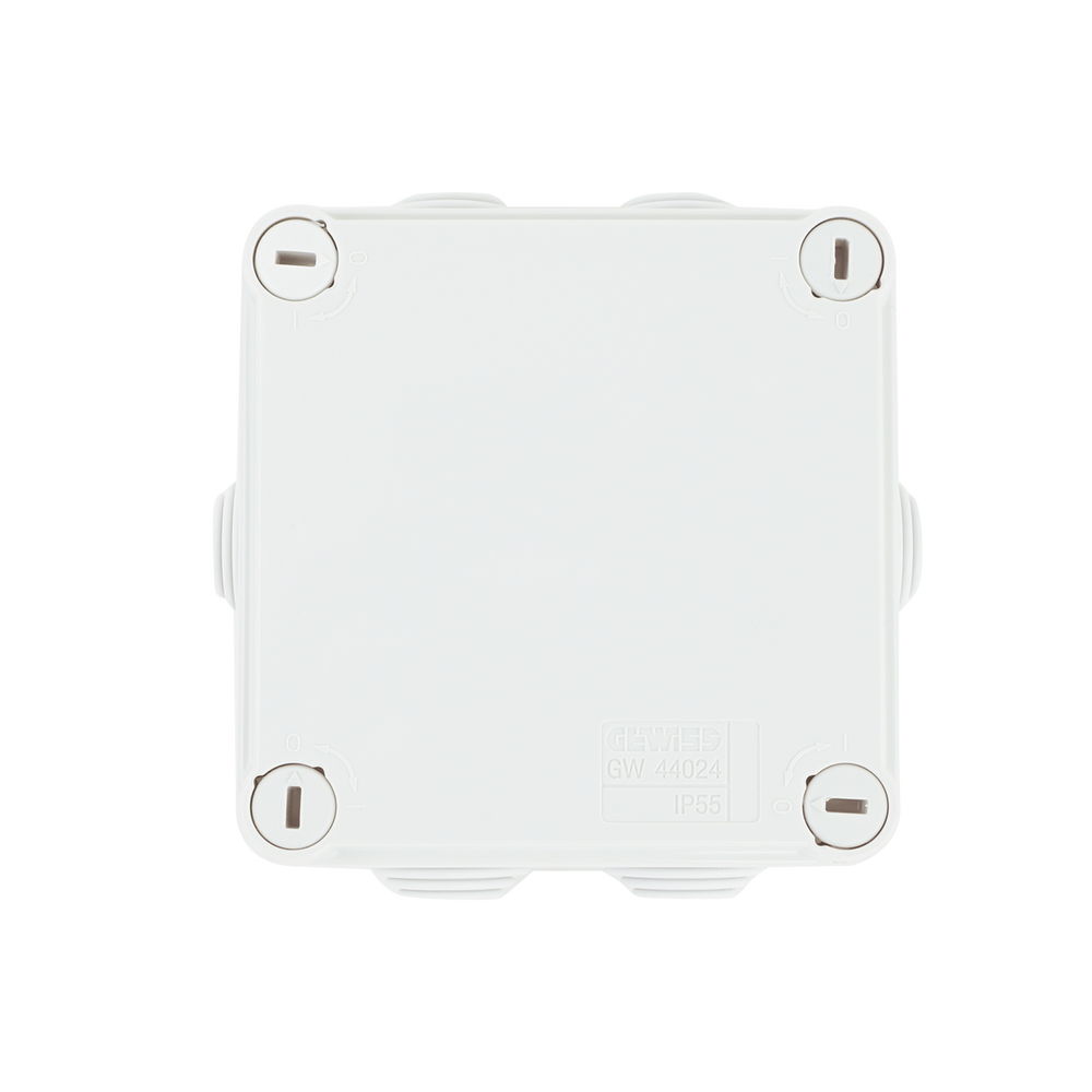 Caja Estanca de PVC Para Derivación y Conexión, 6 Entradas, Tapa con Tornillo de 1/4" de Vuelta, 100x100x50 mm (Área Interna), Uso Exterior IP55, Material que no Propaga el Fuego y Libre de Hálogenos - Image 7