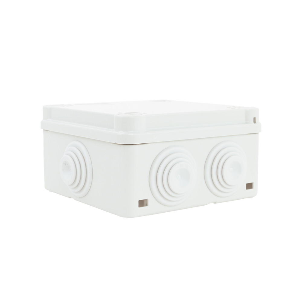 Caja Estanca de PVC Para Derivación y Conexión, 6 Entradas, Tapa con Tornillo de 1/4" de Vuelta, 100x100x50 mm (Área Interna), Uso Exterior IP55, Material que no Propaga el Fuego y Libre de Hálogenos - Image 3