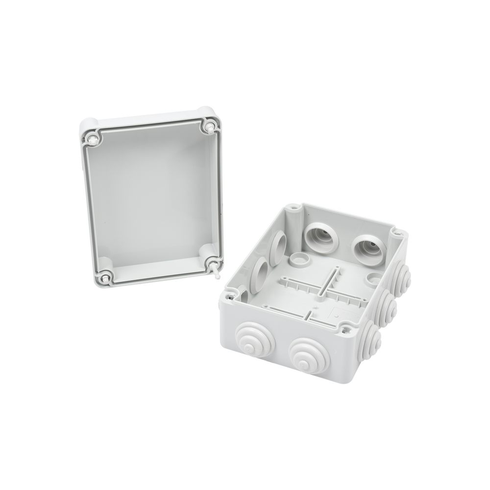Caja Estanca de PVC Para Derivación y Conexión, 10 Entradas, Tapa con Tornillo de 1/4" de Vuelta, 150x110x70 mm (Área interna), Uso Exterior IP55, Material que no Propaga el Fuego y Libre de Hálogenos - Image 2