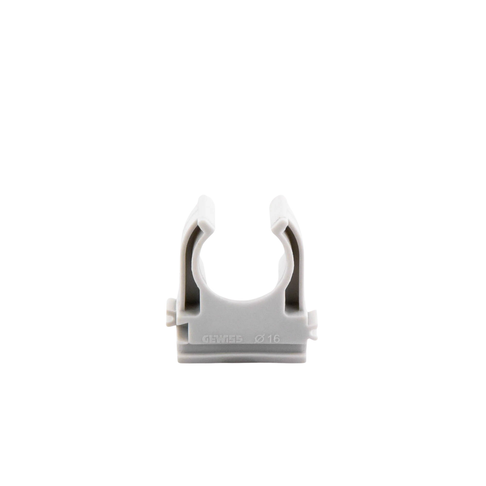 Soporte de presión (Abrazadera), PVC Auto-extinguible, abierto para tubería de 16 mm - Image 3